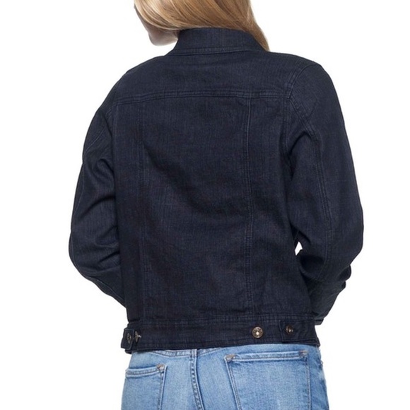 Deep Navy Stretch Jean Jacket - Picture 4 of 5